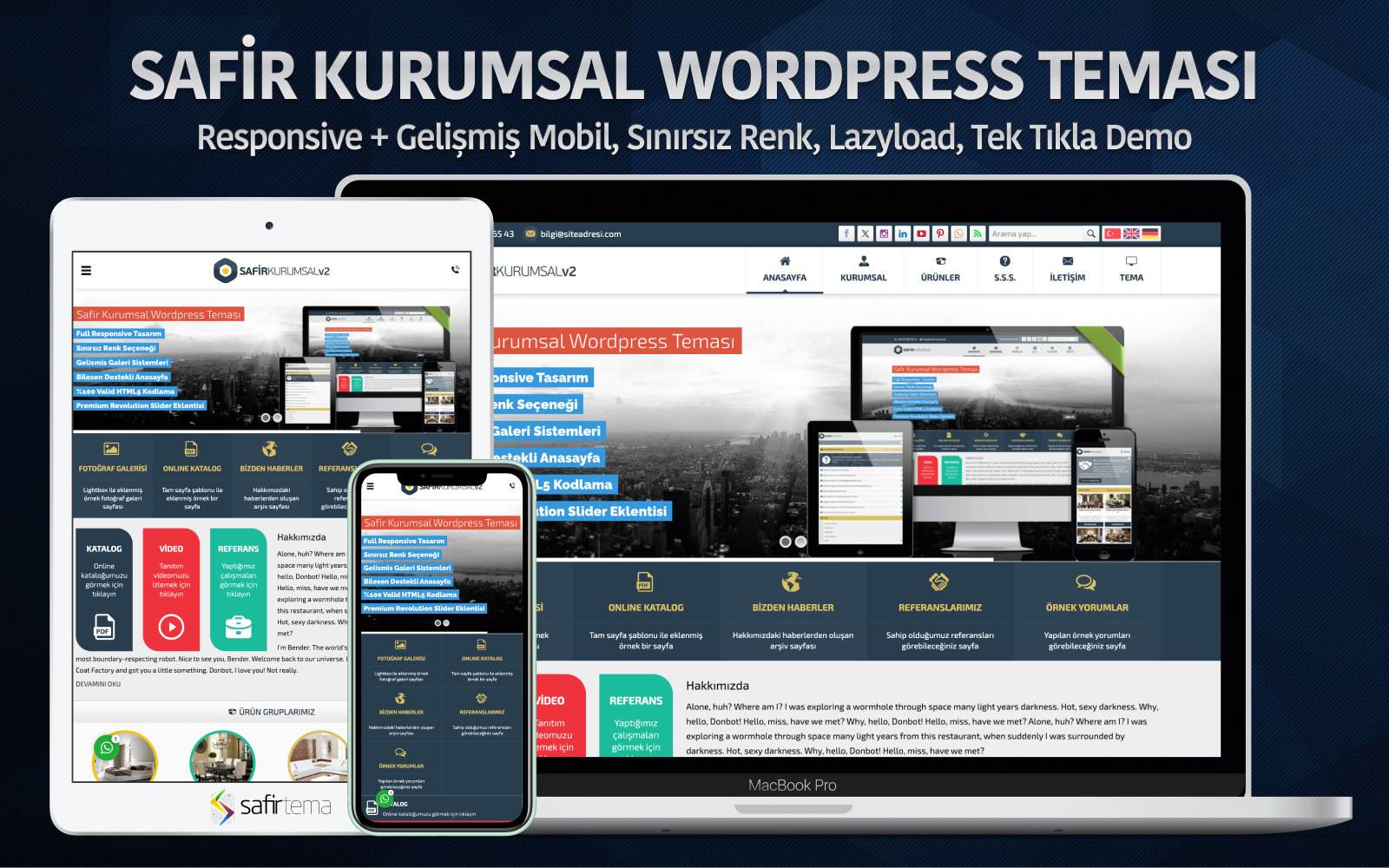 Safir Denge Kurumsal WordPress Teması
