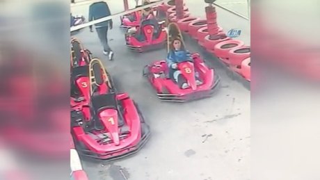 Go-kart faciası kamerada